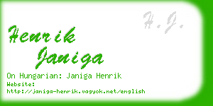 henrik janiga business card